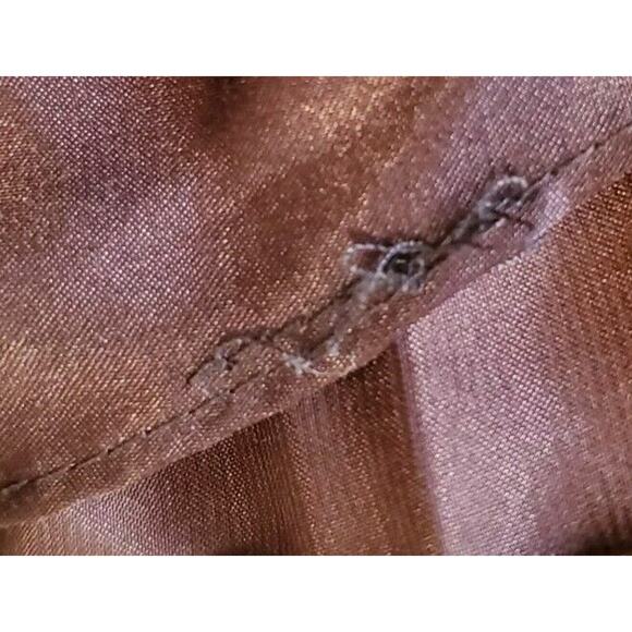 Women's White Brown Yellow Serenade New York Sleeveless Flared Blouse Size XL - Picture 8 of 8